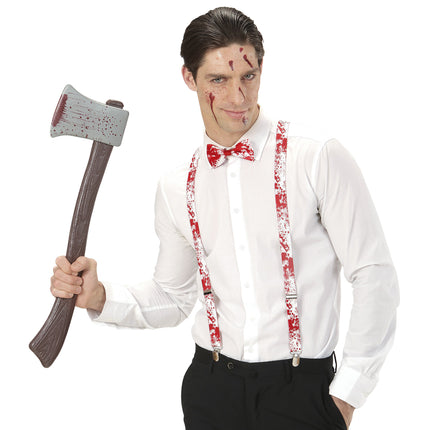 Halloween Accessoires Set Hosenträger und Schleife 2 Stück