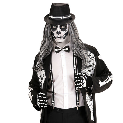 Halloween Zubehör Set Skelett 4 Stück