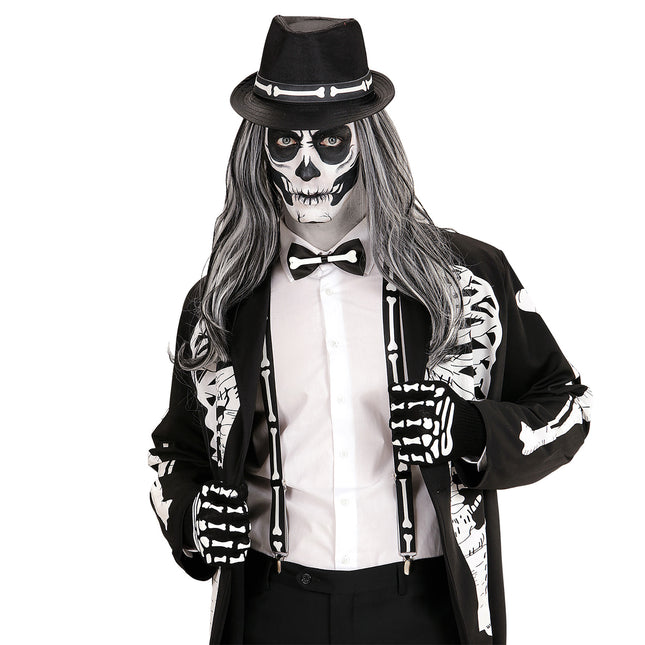 Halloween Zubehör Set Skelett 4 Stück