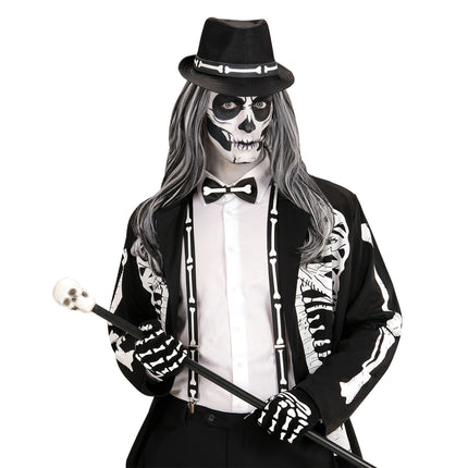 Halloween Zubehör Set Skelett 4 Stück