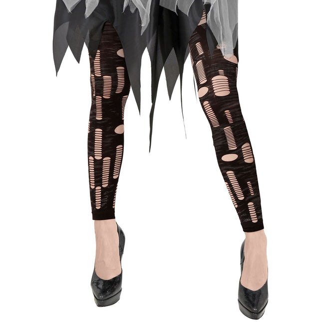 Halloween-Leggings zerrissen