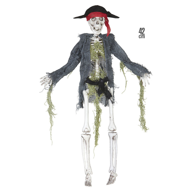 Halloween Puppe Pirat Skelett 42cm