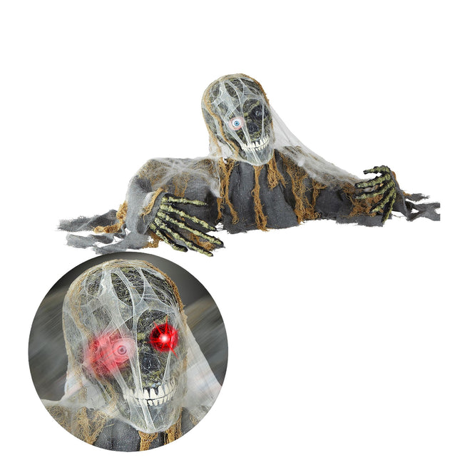 Halloween Puppe Zombie mit Bewegung 1,2m