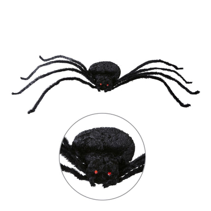 Halloween Fake Spinne Schwarz 2,2m