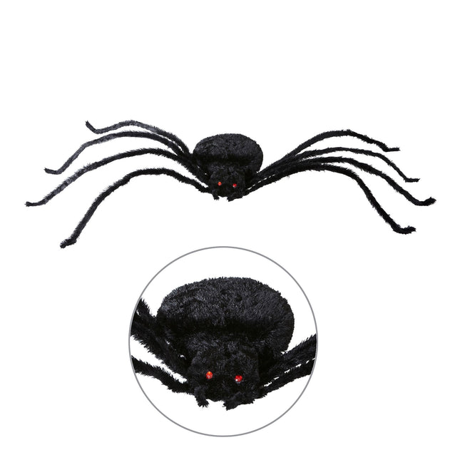 Halloween Fake Spinne Schwarz 2,2m