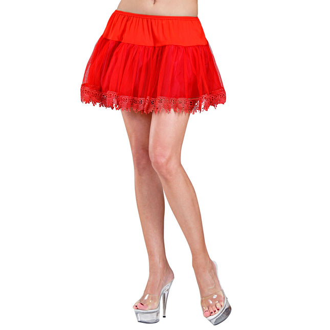 Halloween Petticoat Rot mit Fransen