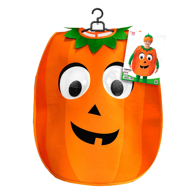 Halloween Kostüm Grün Orange Kind Kürbis