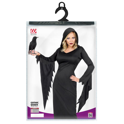 Halloween Kleid Schwarz Damen Gothic Queen