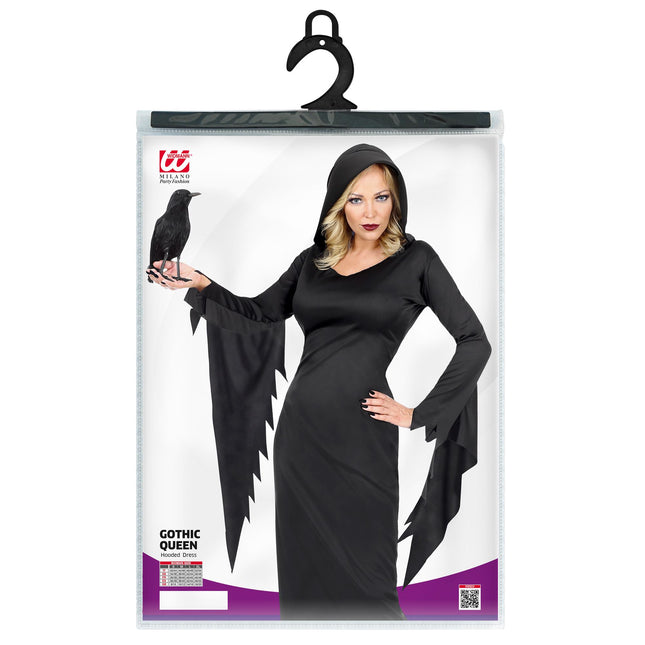 Halloween Kleid Schwarz Damen Gothic Queen