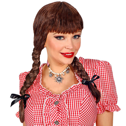 Oktoberfest Perücke Braun