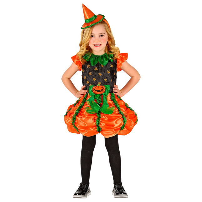 Halloween Kleid Mädchen Kürbis Hexe