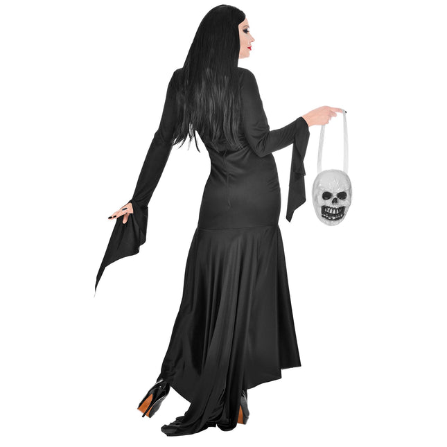 Halloween Kleid Schwarz Damen Mortisia