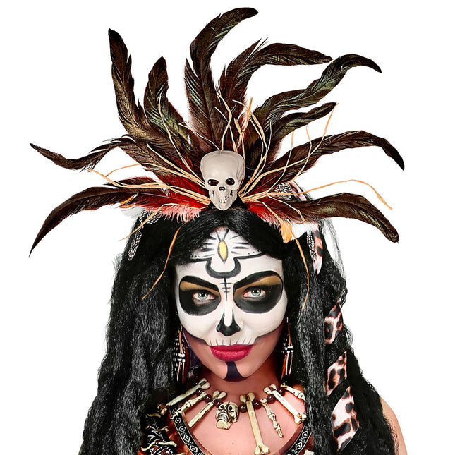 Halloween Haarband Voodoo Totenkopf