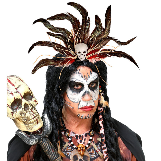 Halloween Haarband Voodoo Totenkopf