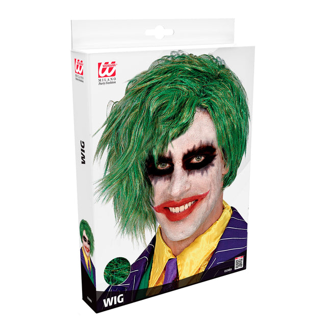 Halloween Perücke Grüner Clown