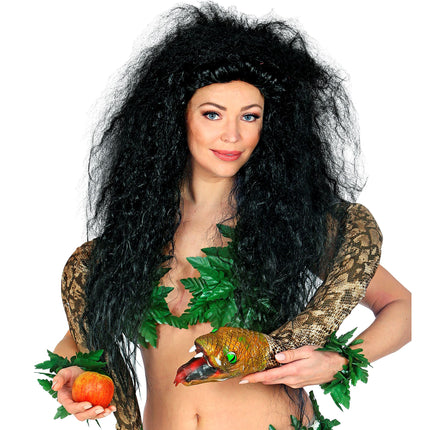 Halloween Perücke Schwarz Damen Hexe
