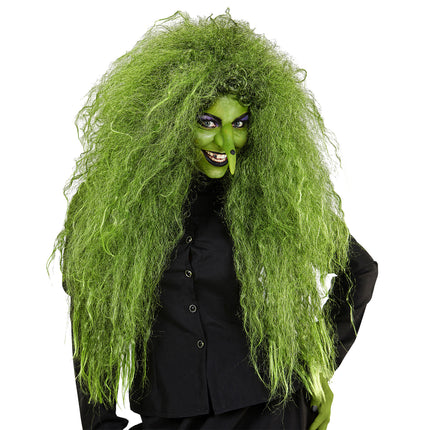 Halloween Perücke Grün Damen Hexe