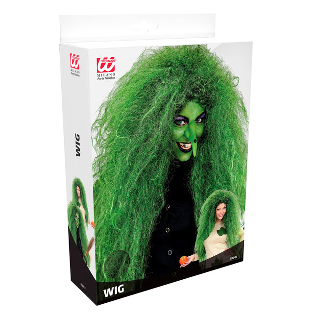 Halloween Perücke Grün Damen Hexe