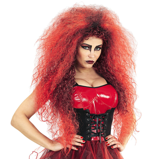 Halloween Perücke Red Wild Devil