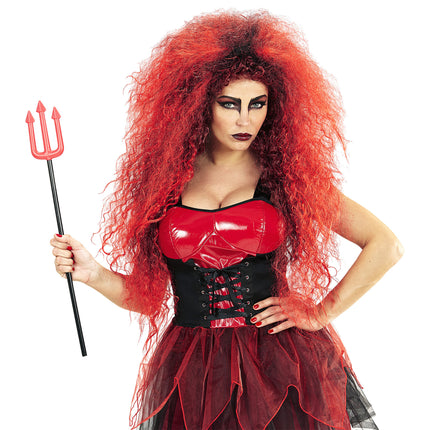 Halloween Perücke Red Wild Devil