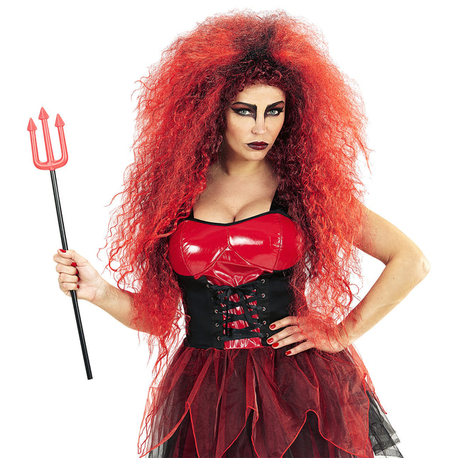 Halloween Perücke Red Wild Devil