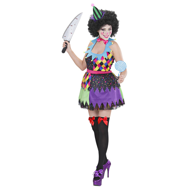 Halloween Kleid Bunt Damen Clown