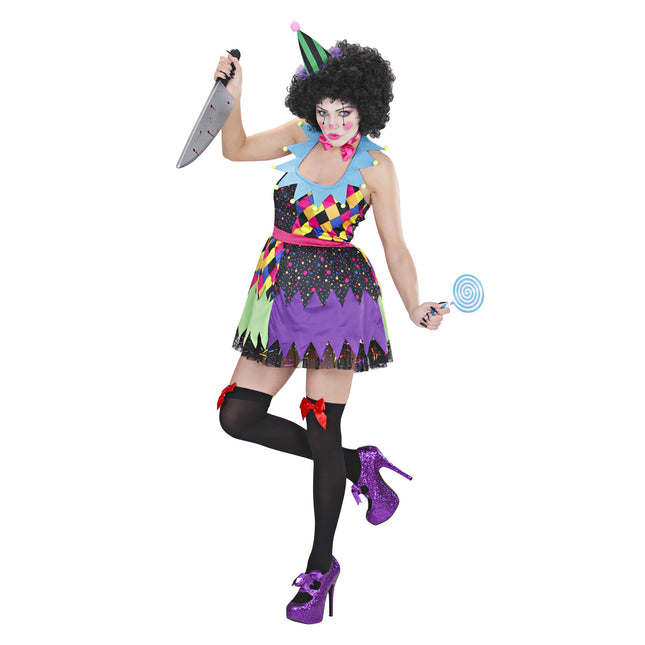 Halloween Kleid Bunt Damen Clown