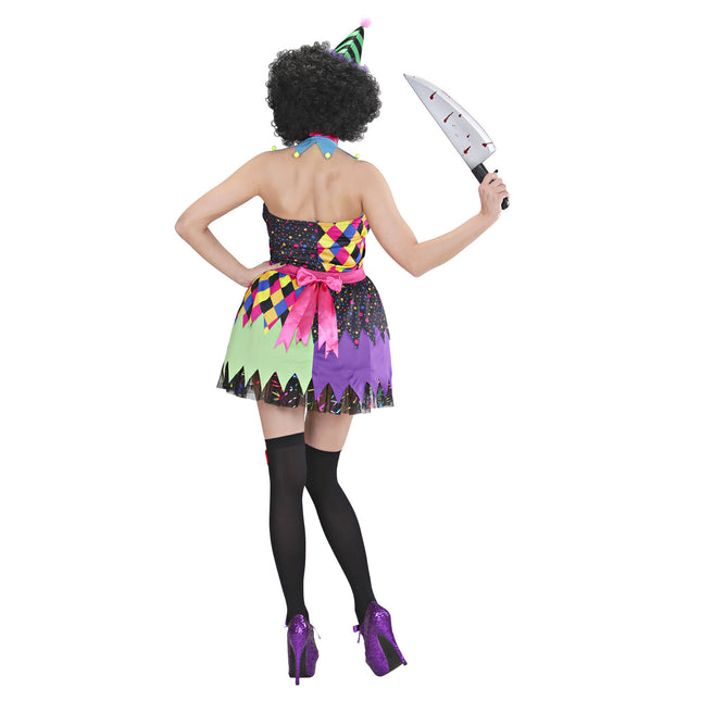 Halloween Kleid Bunt Damen Clown
