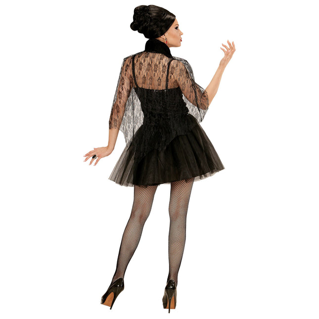 Halloween Kleid Rot Schwarz Damen Vamoose Kurz