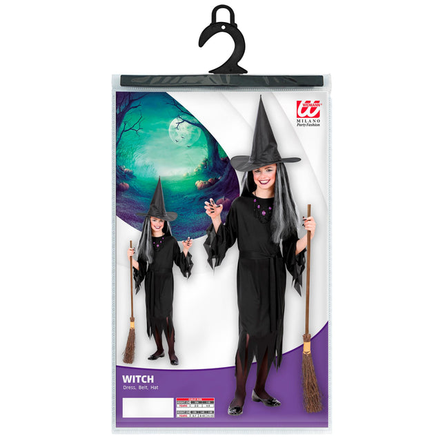 Halloween Kleid Kind Hexe 2 Stück