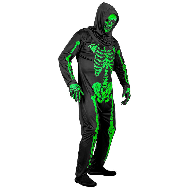 Skelett Kostüm Männer Neon 3 Stück
