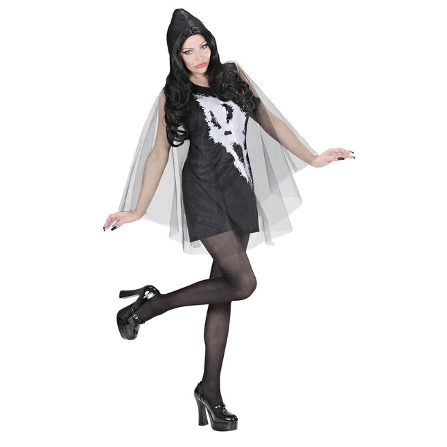 Geisterkleid Totenkopf 2 Stück