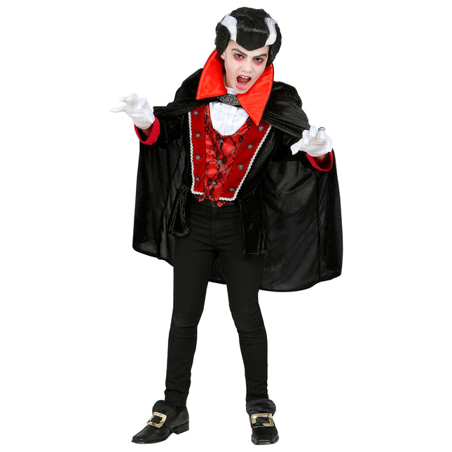 Halloween Kostüm Schwarz Rot Junge Vampir