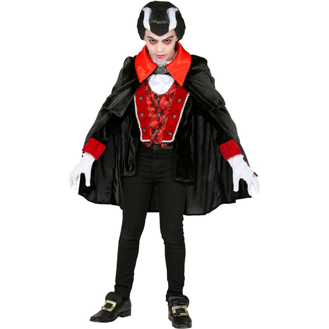 Halloween Kostüm Schwarz Rot Junge Vampir