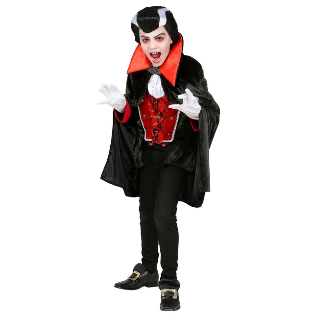Halloween Kostüm Schwarz Rot Junge Vampir