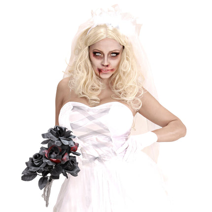 Halloween Fake Braut Bouquet Schwarz