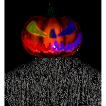 Halloween Puppe Vogelscheuche mit blinkenden Augen 1,52m