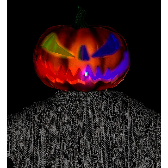 Halloween Puppe Vogelscheuche mit blinkenden Augen 1,52m
