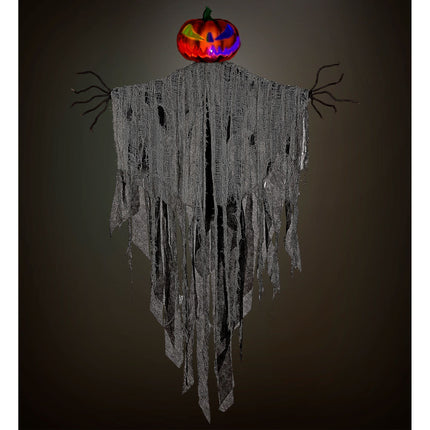 Halloween Puppe Vogelscheuche mit blinkenden Augen 1,52m