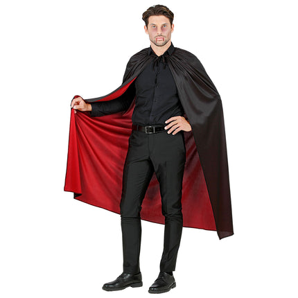 Halloween Cape Rot Schwarz 1.3m