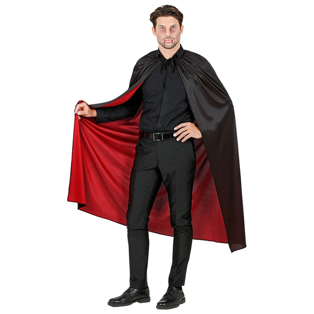 Halloween Cape Rot Schwarz 1.3m