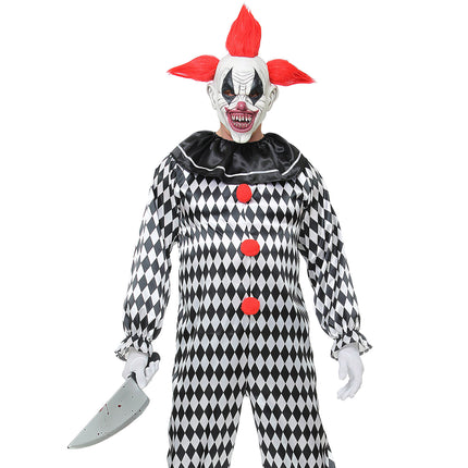 Halloween Maske Rot Weiß Clown