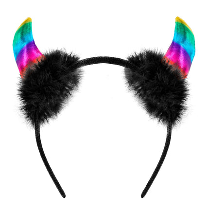 Halloween Haarband Regenbogenteufel