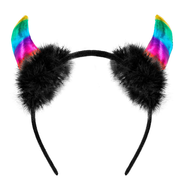 Halloween Haarband Regenbogenteufel