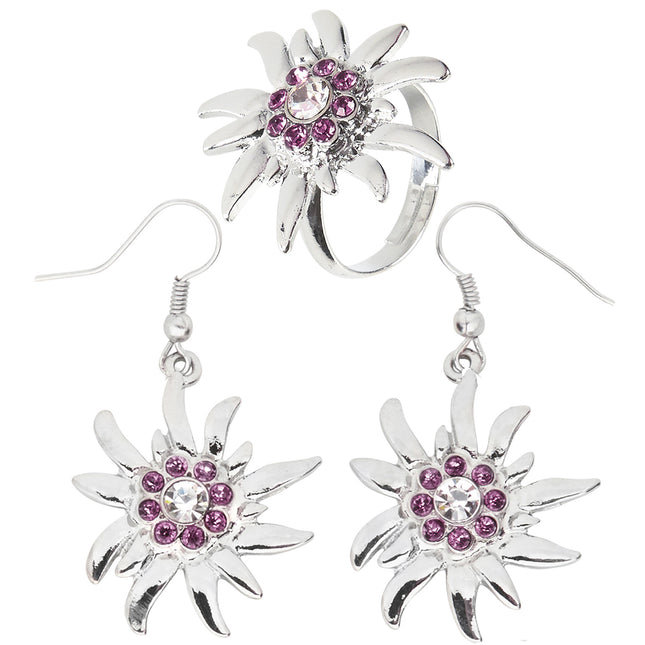 OHRRINGE UND RING EDELWEISS