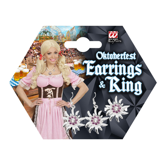 OHRRINGE UND RING EDELWEISS