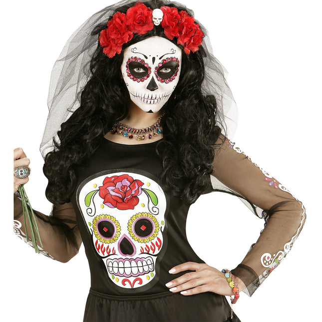 Halloween Armband Bunte Totenköpfe
