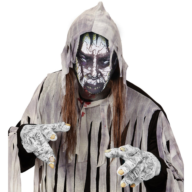 Halloween Maske Grau Zombie Dust