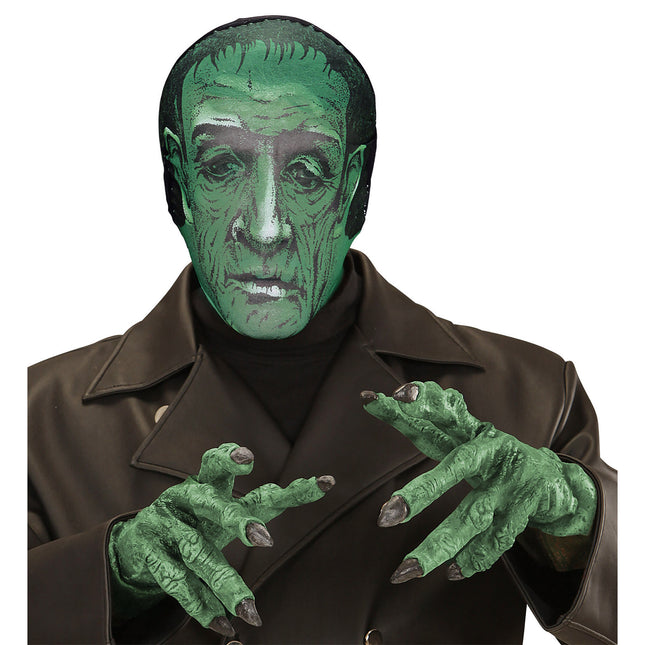 Halloween Maske Dunkelgrün Zombie