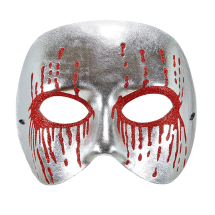 Halloween Maske Silber Psychopath